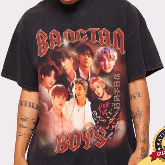 Bangtan Boys Black Unisex T-Shirt, BTS Short Sleeves, Gift For Army, BTS Shirts - Picture 1 of 2
